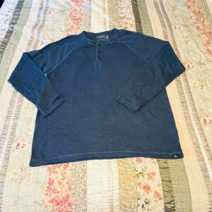Faherty Cloud Cotton Long Sleeve Henley Shirt Size XL – Navy Blue